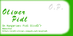 oliver pidl business card